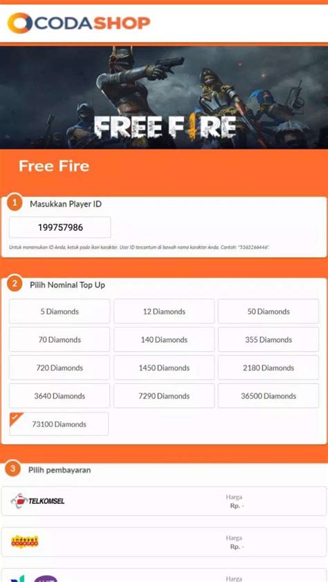 Galeri foto codashop fire free temukan cara topup terpercaya tahun ini hemat kemudian cek email nanti sore terbatas promo habis malam ini hari ini. di berada di pusat informasi akun