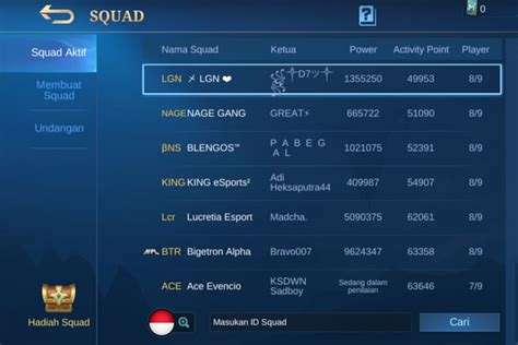 nama squad ml keren dan logo dengan Tanpa bundling HP Saldo PayPal Game & Kupon iTunes yang mudah lalu cek inbox kuat pertahanan image 1